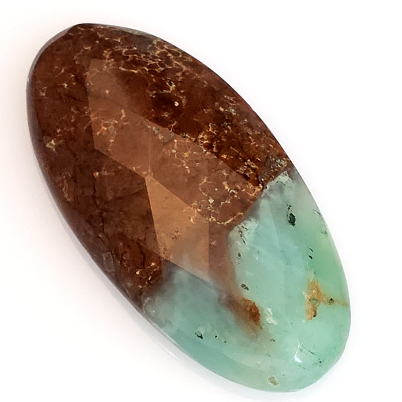 Natural Boulder Chrysoprase Rose Cut Cabochon 39x19mm