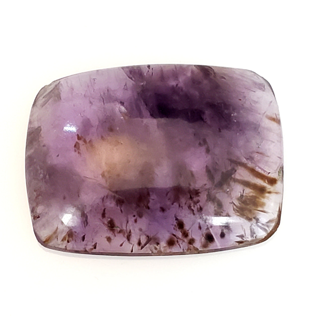 Natural Amethyst Cacoxenite SUPER 7 Melody Stone 24x19mm