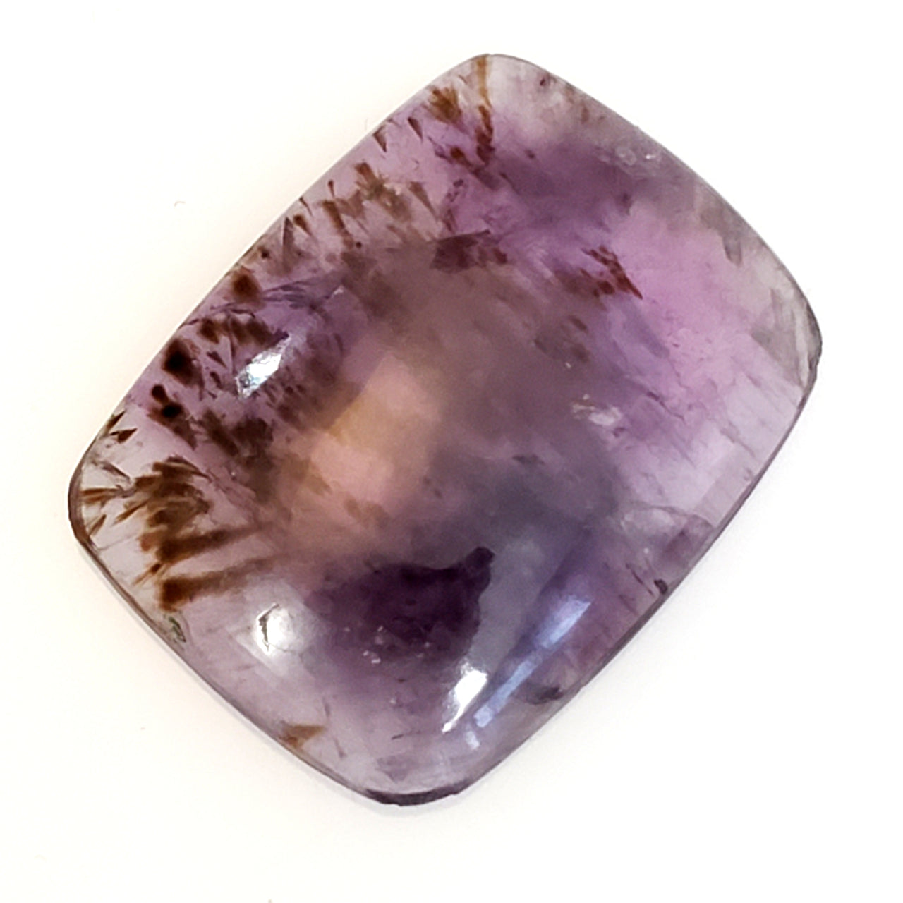 Natural Amethyst Cacoxenite SUPER 7 Melody Stone 24x19mm