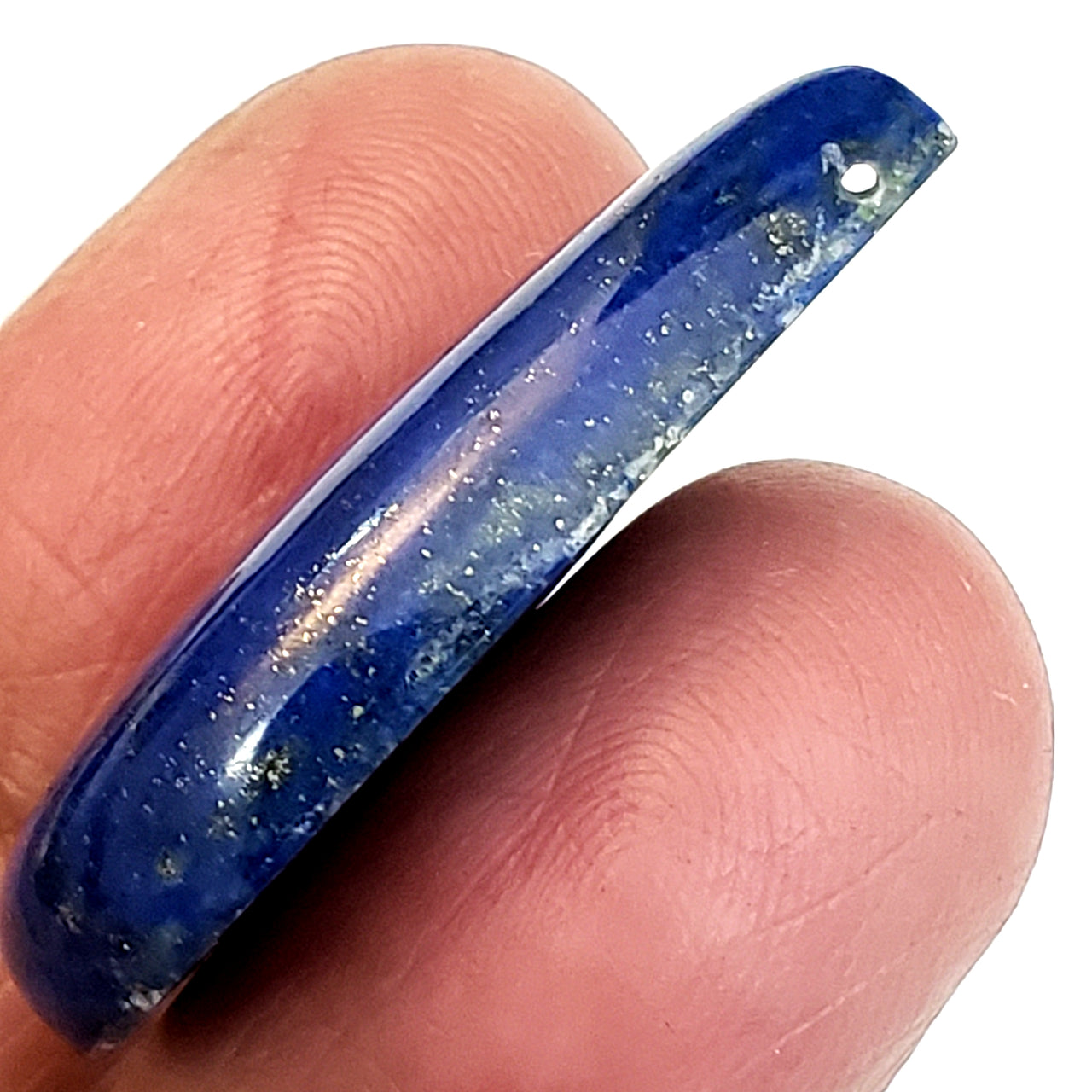 Natural Lapis Lazuli Cabochon/SIDE DRILLED Pendant Bead 33x19mm