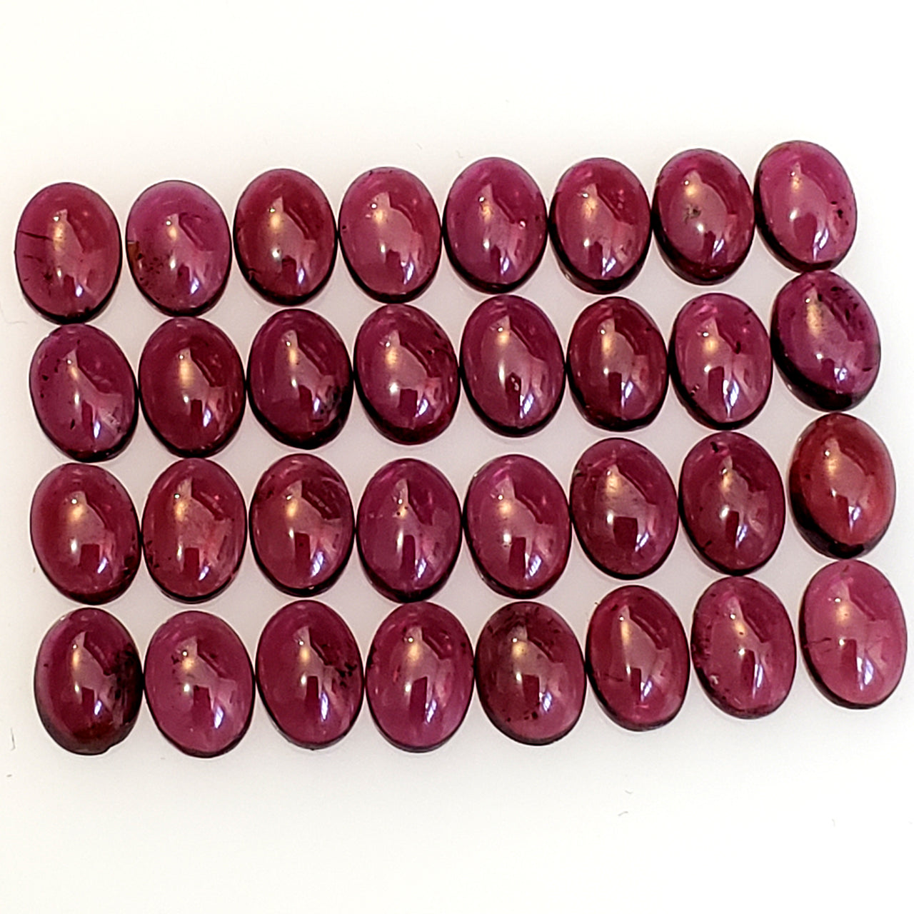 Natural 6x4mm Garnet Cabochons