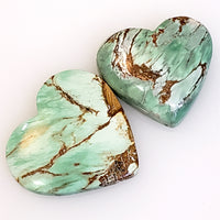 Thumbnail for Natural Variscite Heart Cabochons