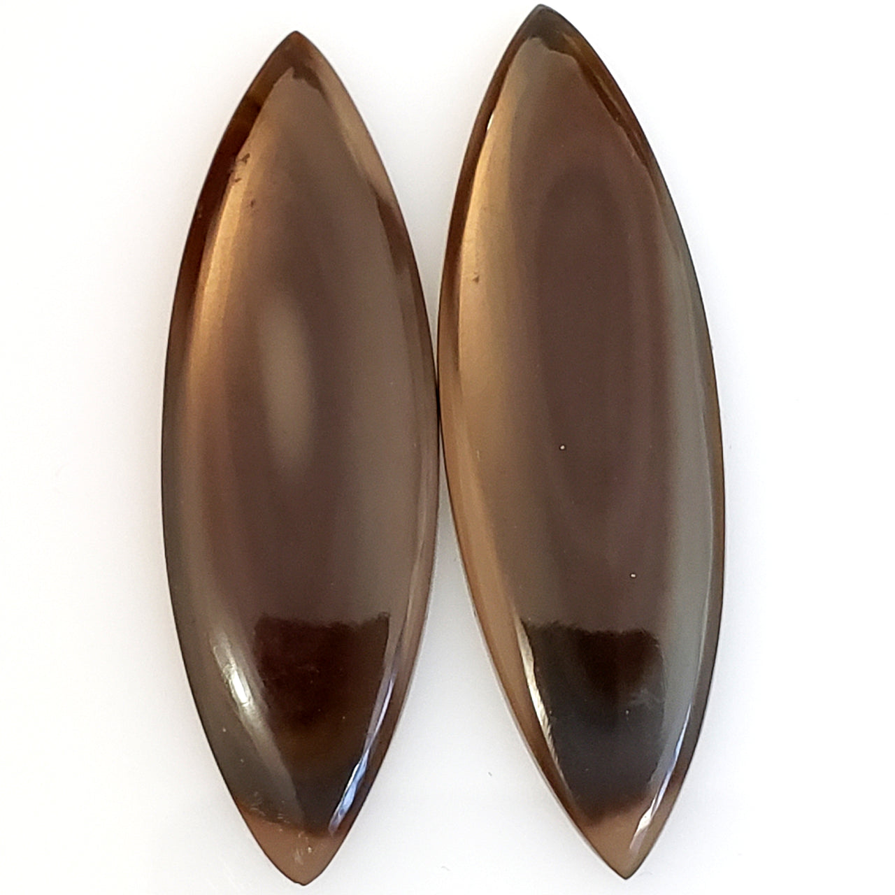 LONG Natural Imperial Jasper Cabochon Pair