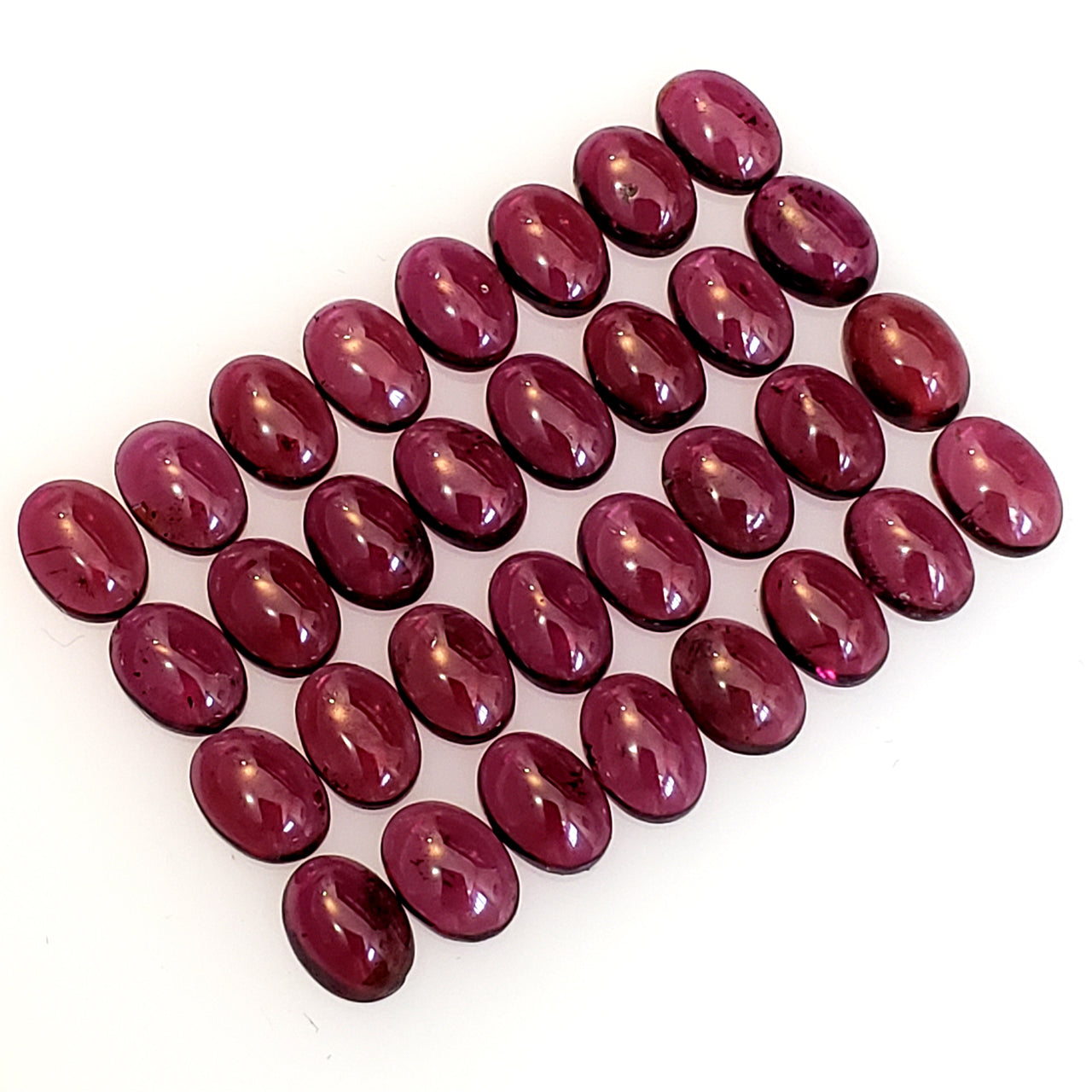 Natural 6x4mm Garnet Cabochons