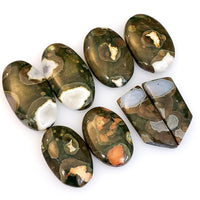 Thumbnail for Natural Rhyolite Rainforest Jasper Cabochon Pairs