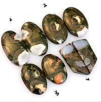 Thumbnail for Natural Rhyolite Rainforest Jasper Cabochon Pairs