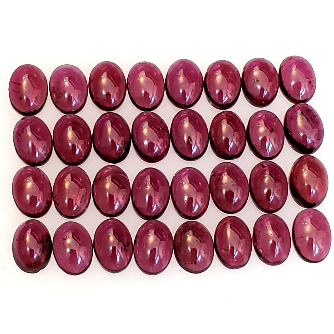 Natural 6x4mm Garnet Cabochons