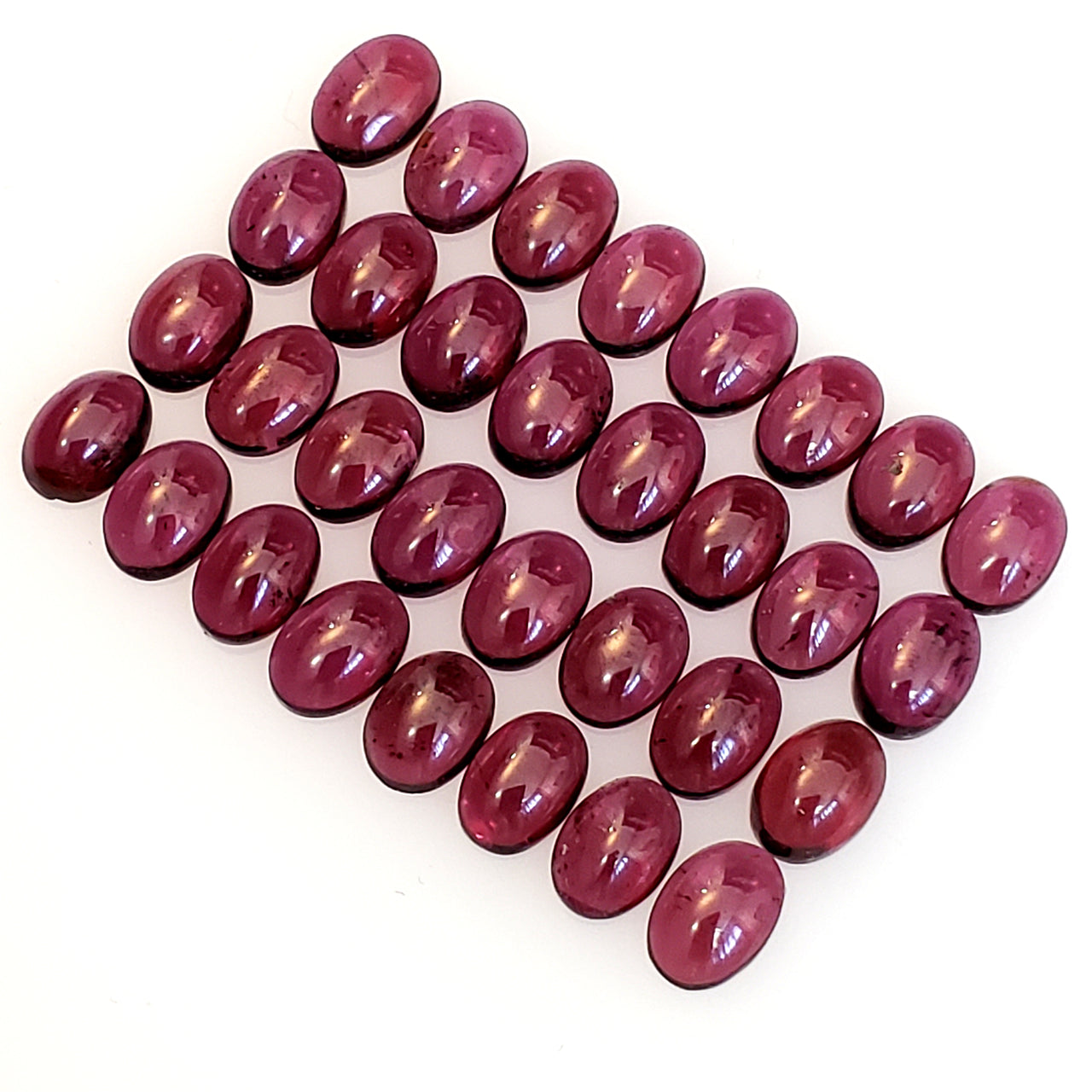 Natural 6x4mm Garnet Cabochons