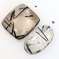 Thumbnail for Natural Black Rutile Quartz Cabochons