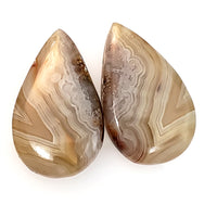 Thumbnail for Natural Crazy Lace Agate Cabochon Pair 23x14mm