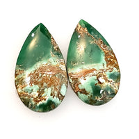 Thumbnail for Natural Variscite Cabochon Pair. Size is 20x12mm each