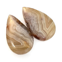 Thumbnail for Natural Crazy Lace Agate Cabochon Pair 23x14mm