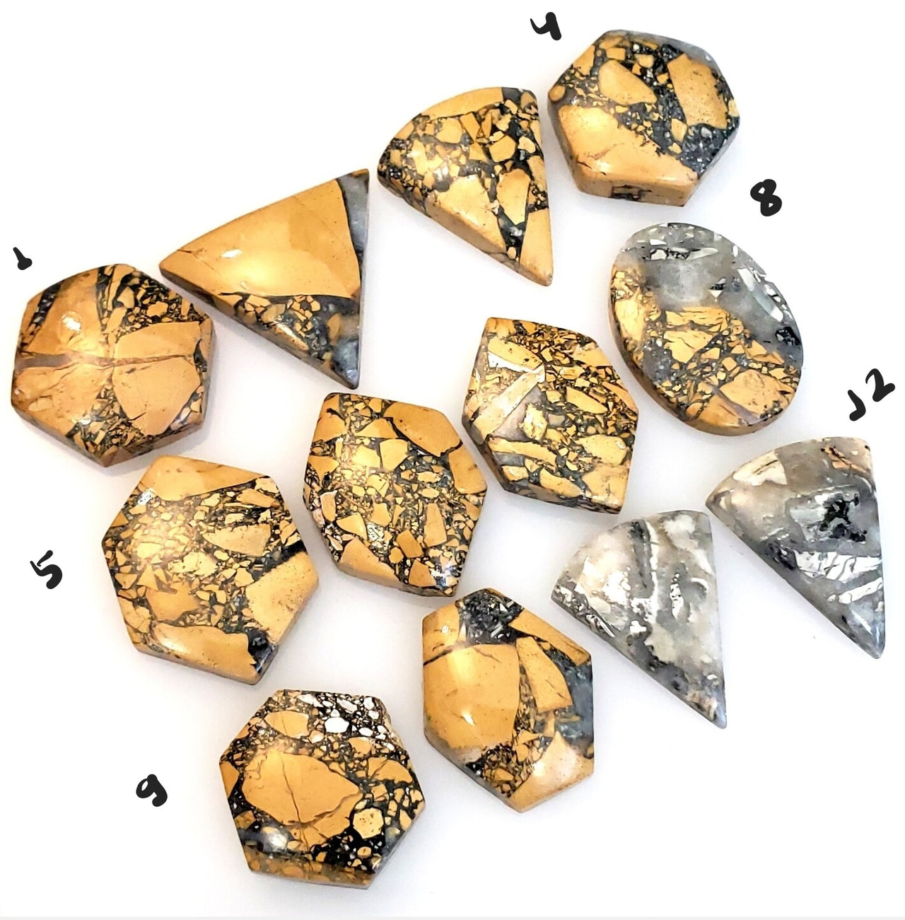 Natural Maligano Jasper Cabochons Length range is 18 to 22mm