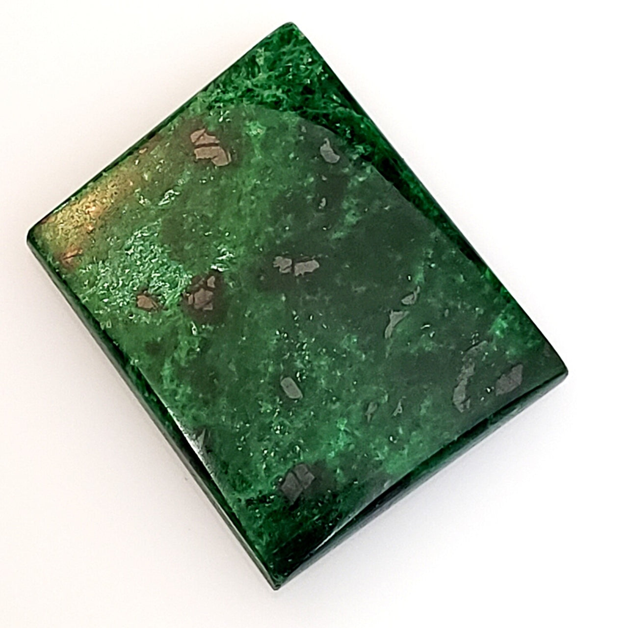 RARE! Natural Bright Green Maw Sit Sit Cabochon. Size is 26x21mm.