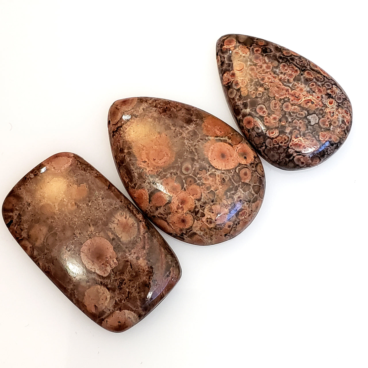 Natural Red Poppy Jasper Cabochons