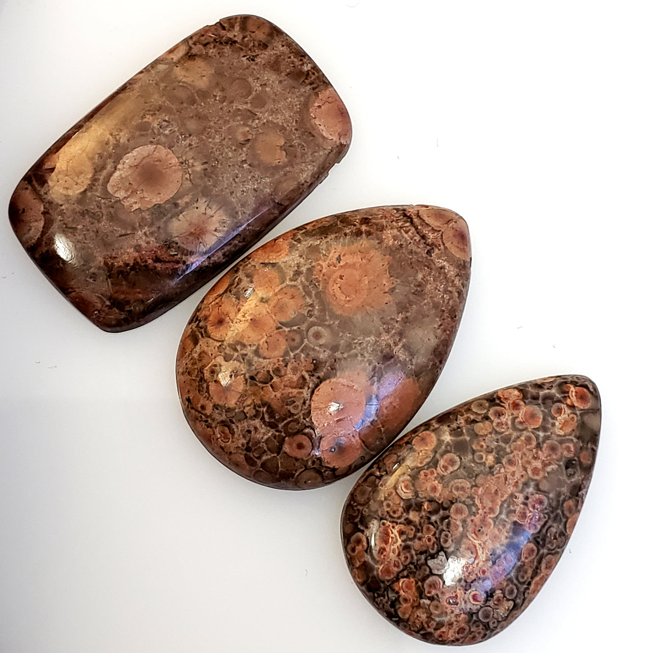 Natural Red Poppy Jasper Cabochons