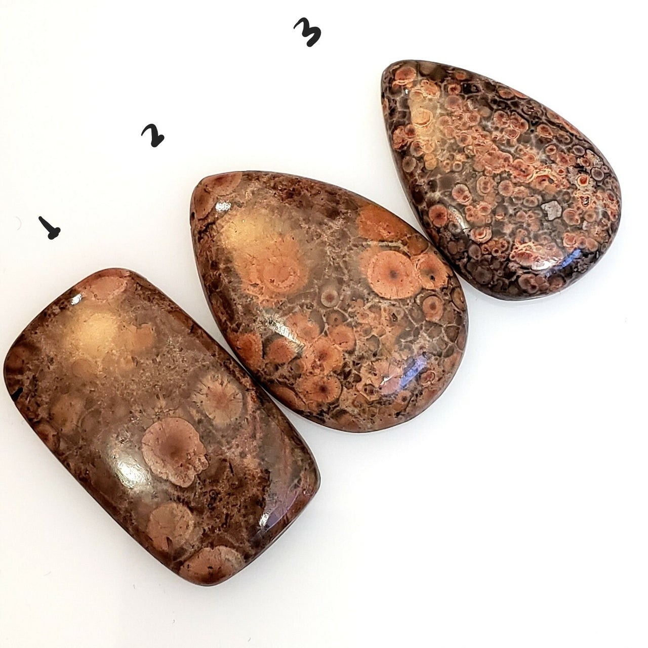 Natural Red Poppy Jasper Cabochons