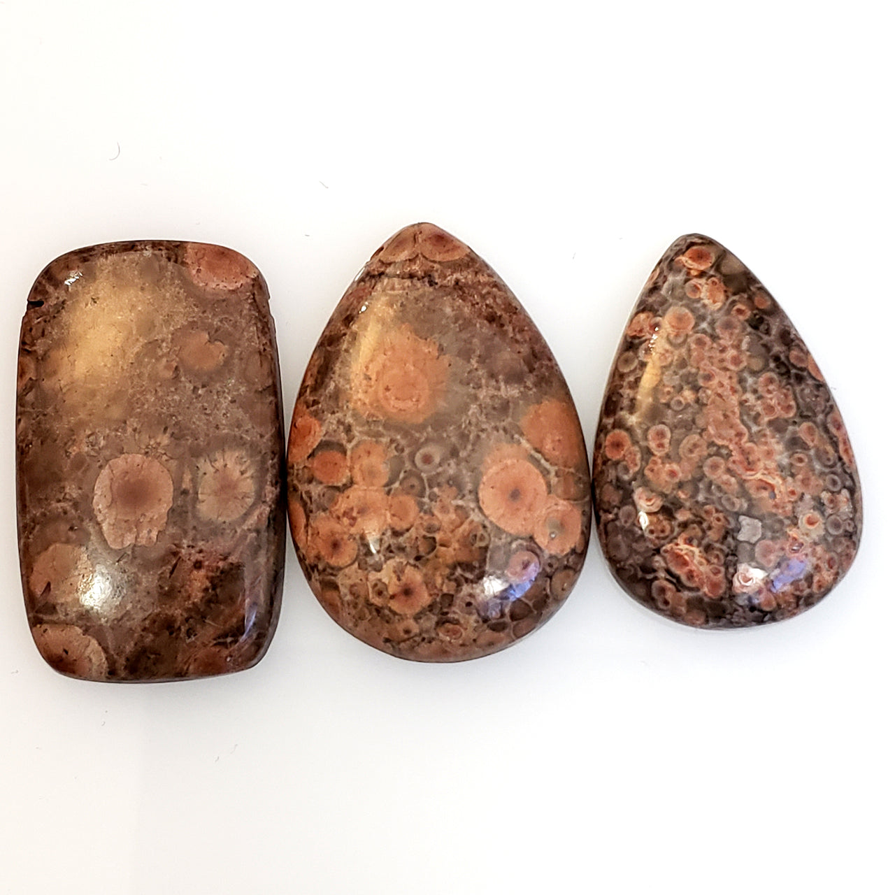 Natural Red Poppy Jasper Cabochons