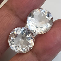 Thumbnail for Natural Rock Quartz Round Brilliant Cut