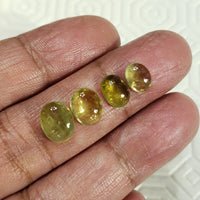 Thumbnail for 4Pcs 9.5Ct Natural Green Tourmaline Cabochons LOT