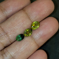 Thumbnail for 3Ct 3Pcs Natural Tourmaline Faceted LOT. Size range approx. 7x5mm to 8x6mm