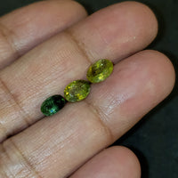 Thumbnail for 3Ct 3Pcs Natural Tourmaline Faceted LOT. Size range approx. 7x5mm to 8x6mm