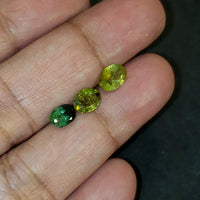 Thumbnail for 3Ct 3Pcs Natural Tourmaline Faceted LOT. Size range approx. 7x5mm to 8x6mm