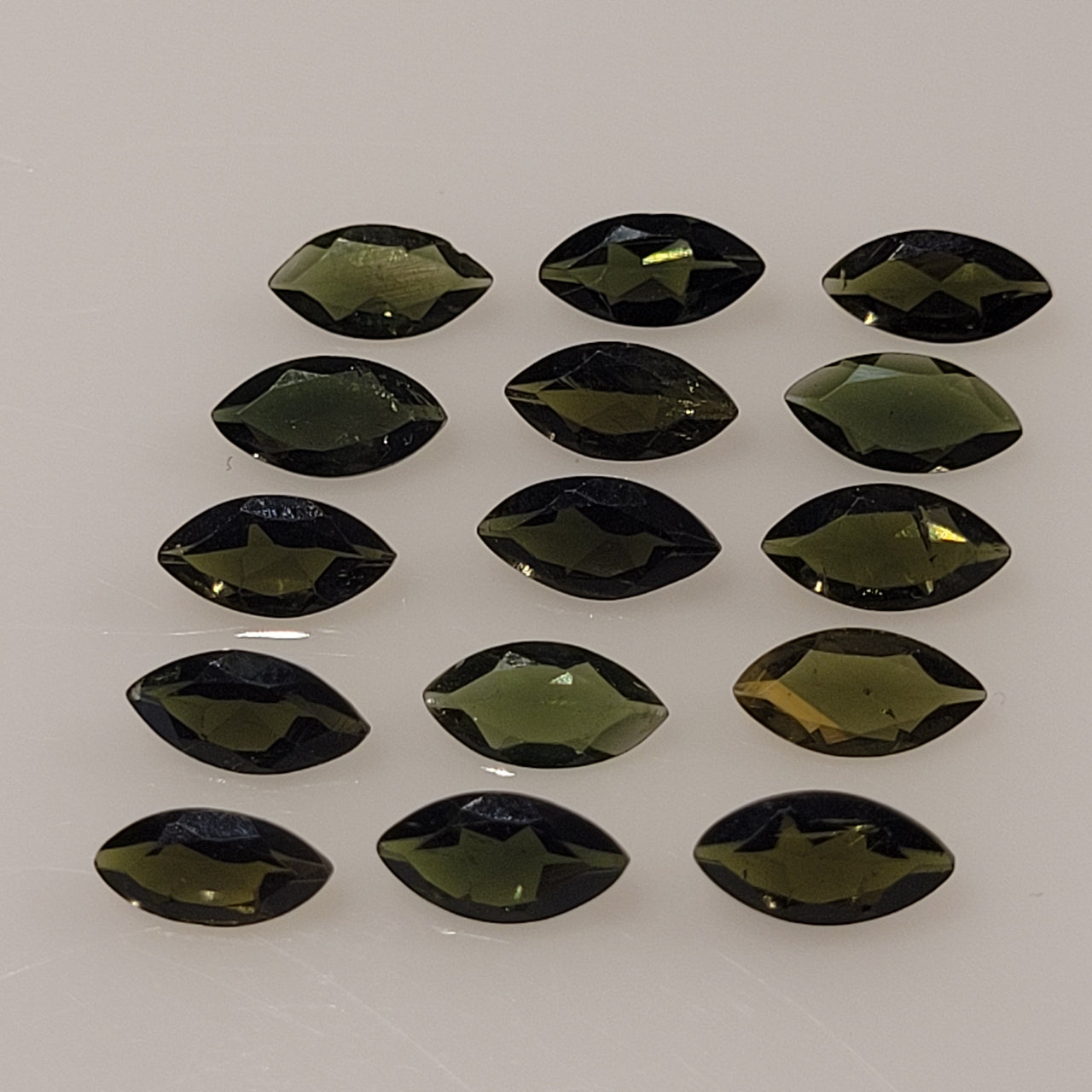 Natural Green Tourmaline Faceted Marquise Cut approx. 12X4mm each