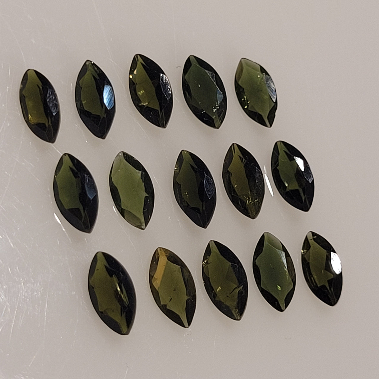 Natural Green Tourmaline Faceted Marquise Cut approx. 12X4mm each