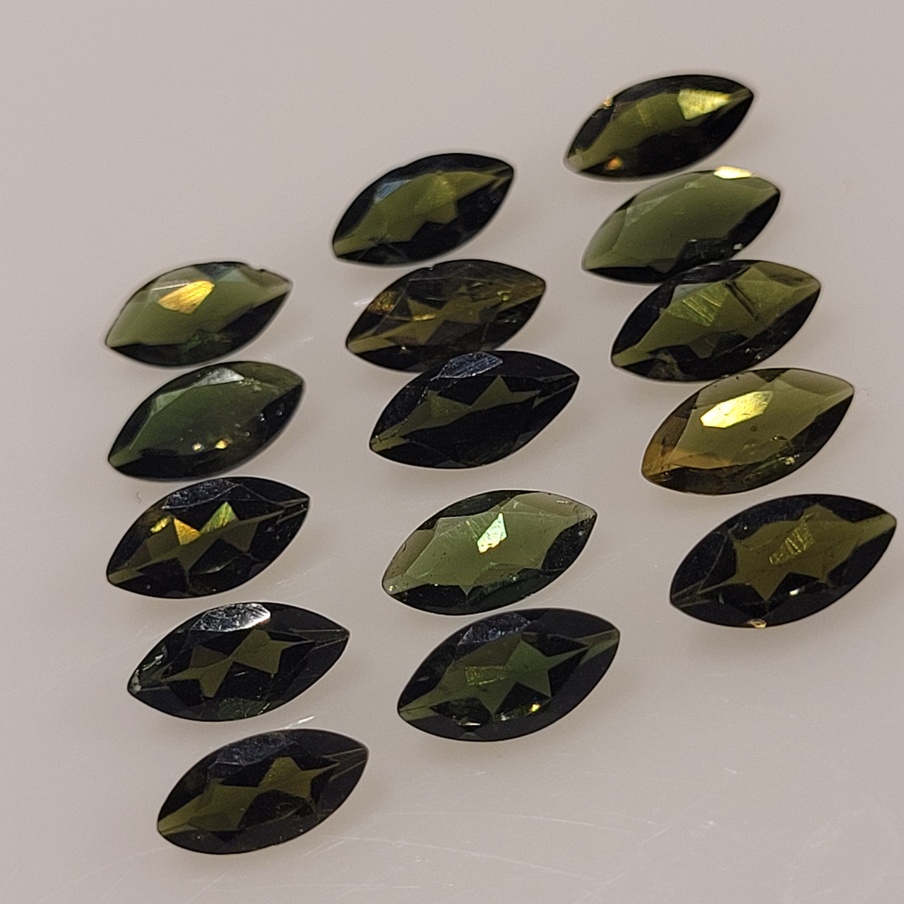 Natural Green Tourmaline Faceted Marquise Cut approx. 12X4mm each