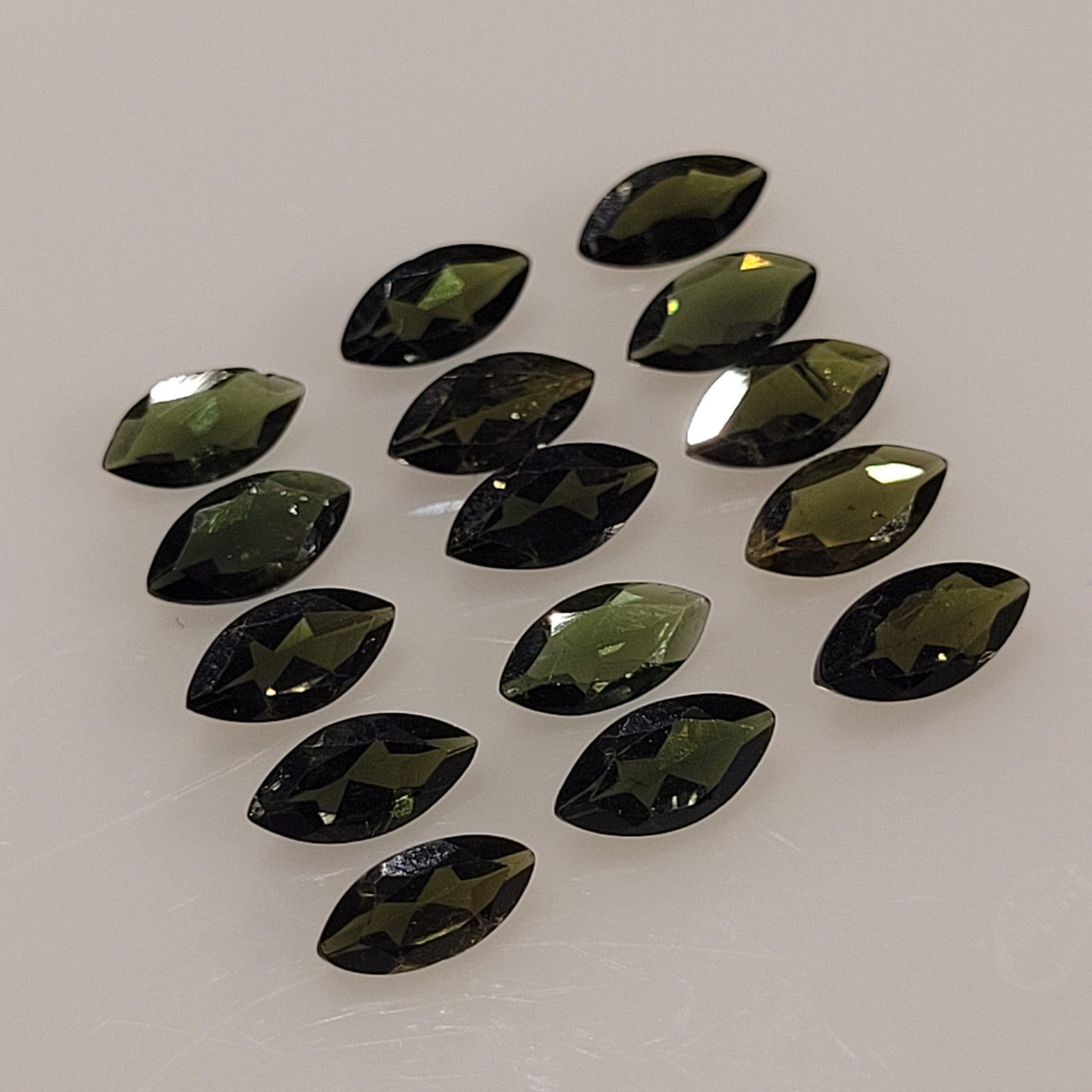 Natural Green Tourmaline Faceted Marquise Cut approx. 12X4mm each