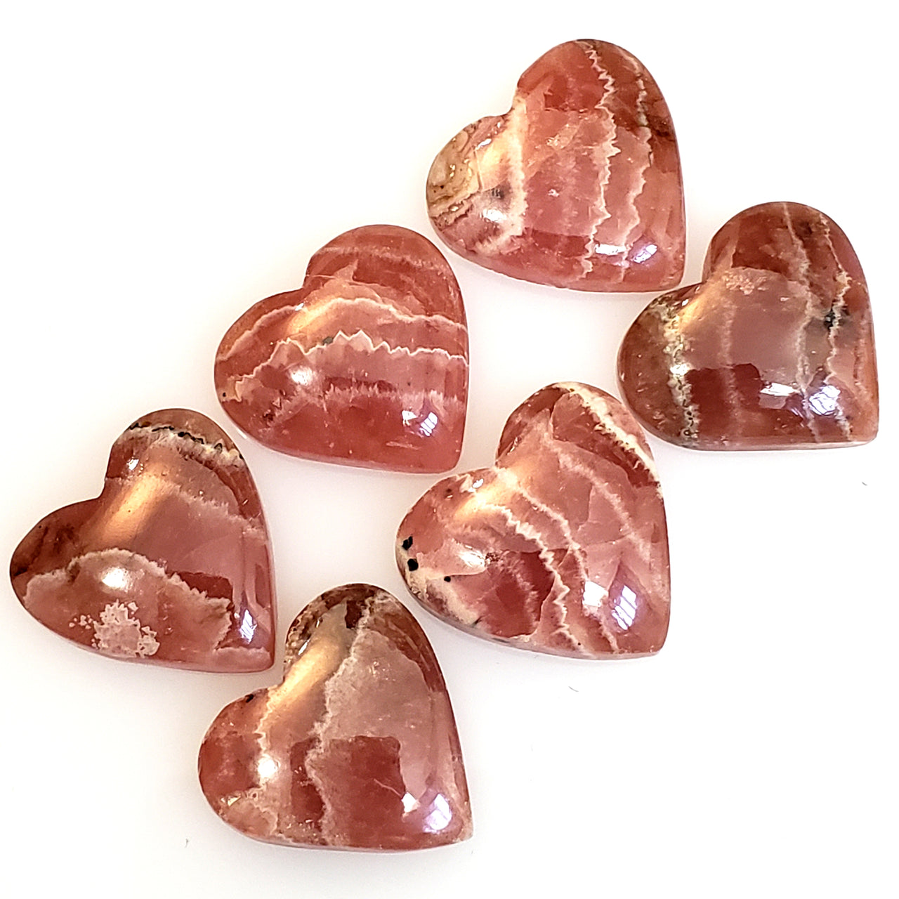 Natural Rhodochrosite Heart Cabochon