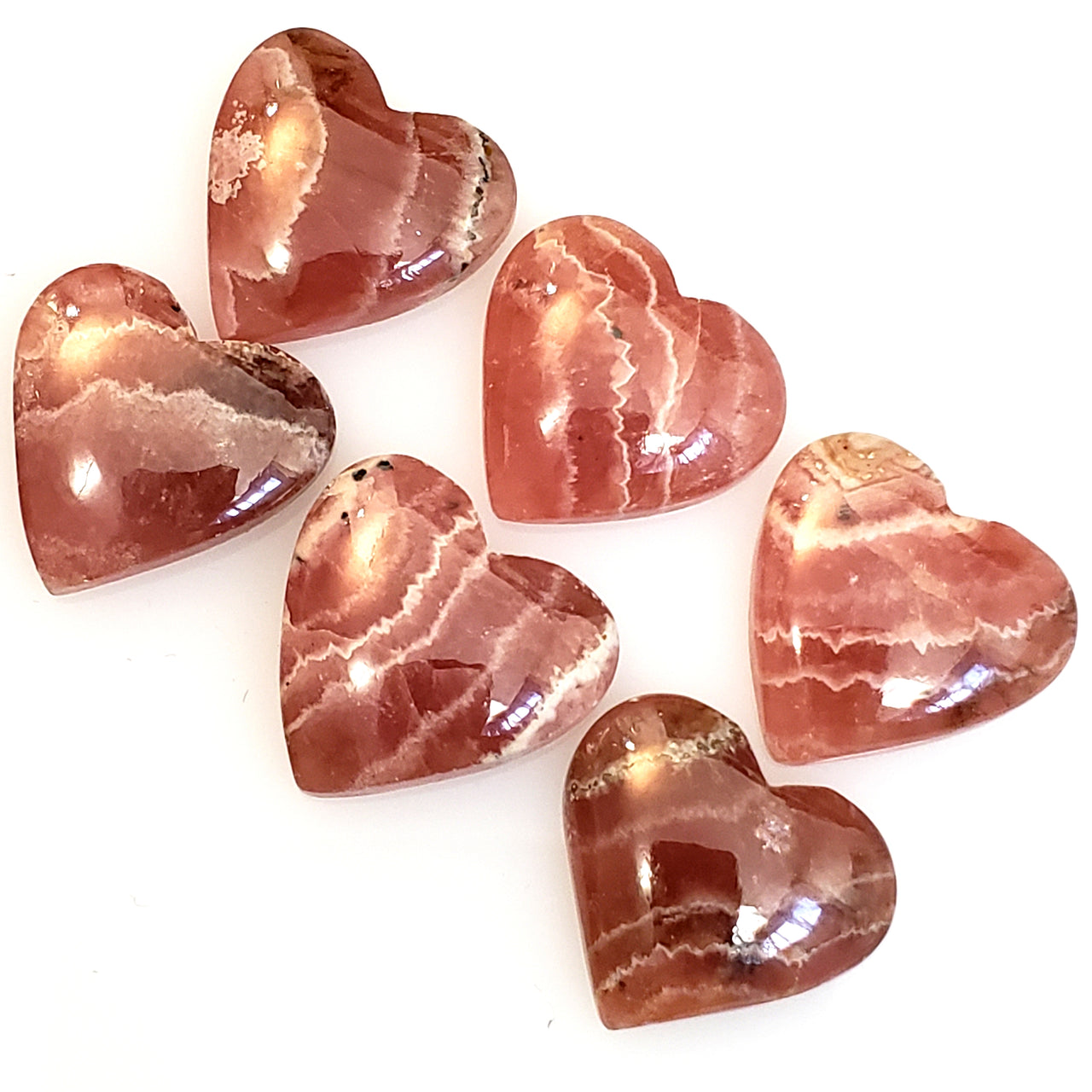 Natural Rhodochrosite Heart Cabochon