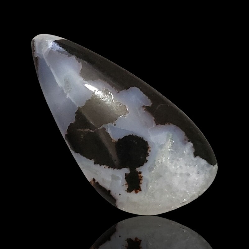 Natural River Agate Cabochon. Size is approx. 50x25x6mm