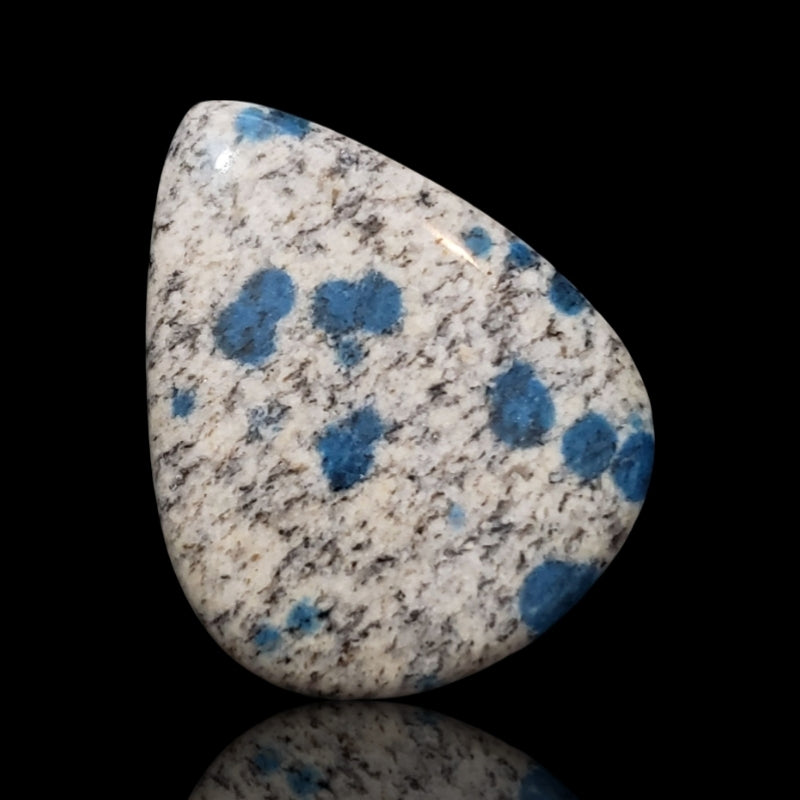 80Ct Natural K2 Blue Jasper - Azurite in Granite -Cabochon. Size is approx. 48x38mm