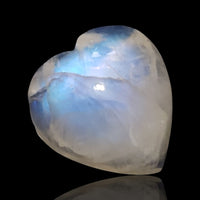 Thumbnail for 15Ct Natural Rainbow Moonstone Heart Cabochon. Size- 18x17mm