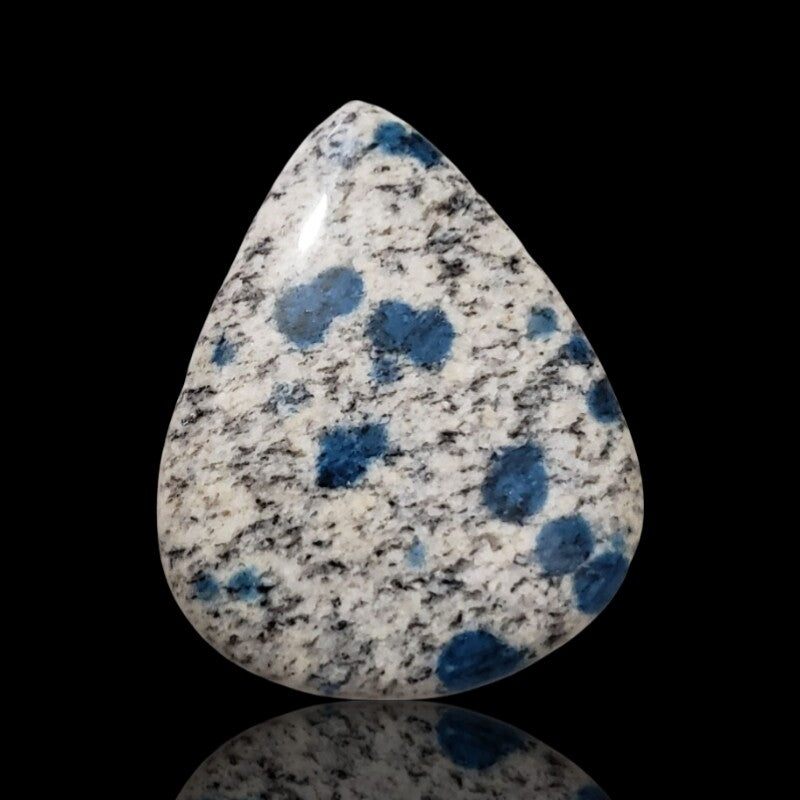 80Ct Natural K2 Blue Jasper - Azurite in Granite -Cabochon. Size is approx. 48x38mm