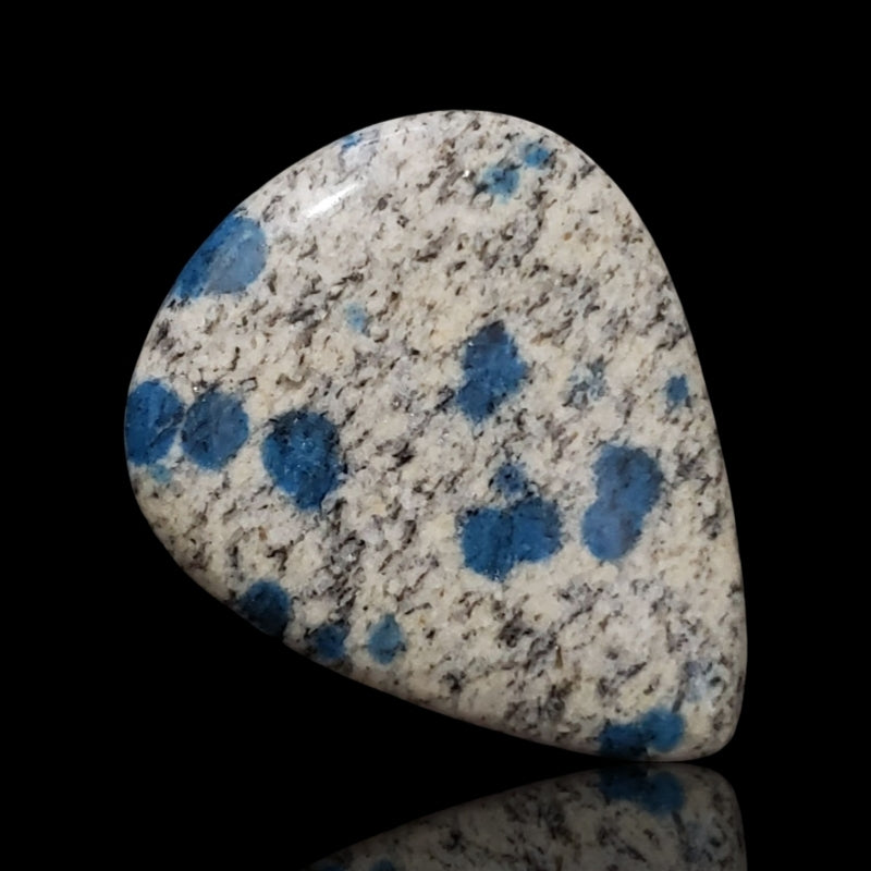 80Ct Natural K2 Blue Jasper - Azurite in Granite -Cabochon. Size is approx. 48x38mm