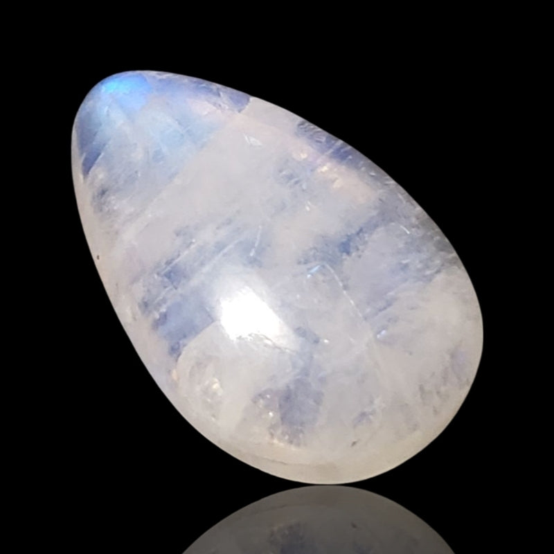 10Ct Natural Rainbow Moonstone Cabochon. Size- 20x12mm