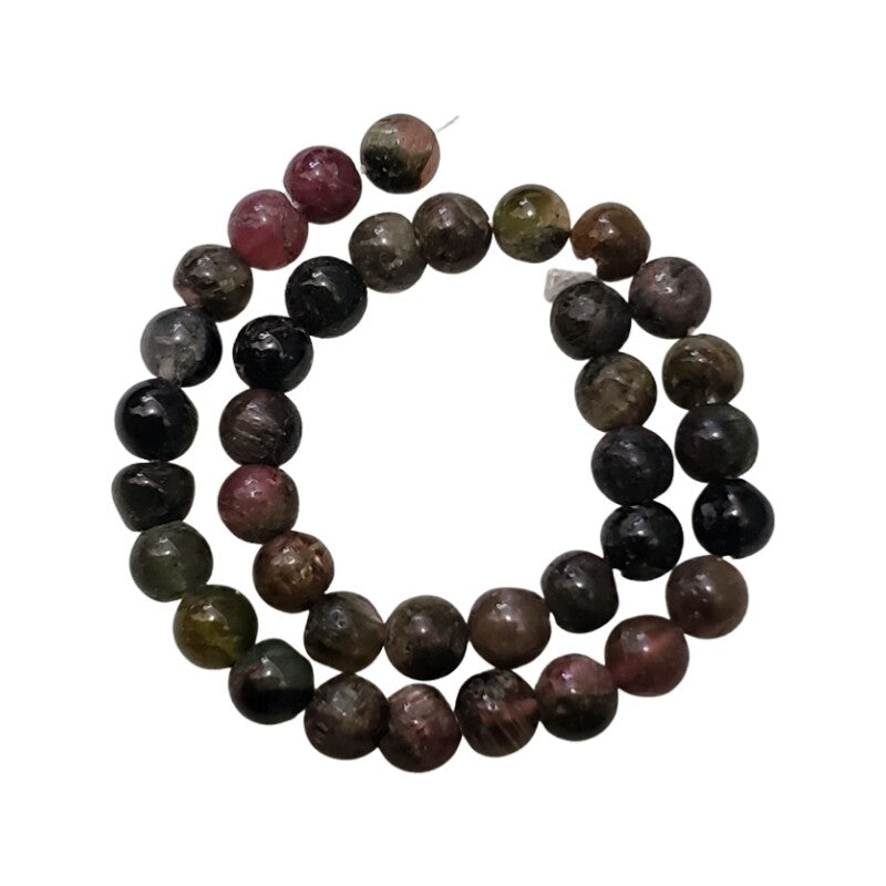 Natural Tourmaline Bead Strand. Strand is approx. 6.5 Inch in length. Bead size approx. 5mm each