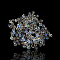 Thumbnail for 15.5Ct 125Pcs Natural Rainbow Moonstone Round Cabochon Lot 3mm each