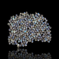 Thumbnail for 28.5Ct 250Pcs Natural Rainbow Moonstone Cabochon Lot, 3mm rounds and oval is 6x4mm