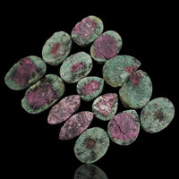 Thumbnail for 183Ct 15Pcs Natural Ruby in Zoisite Druzy Lot