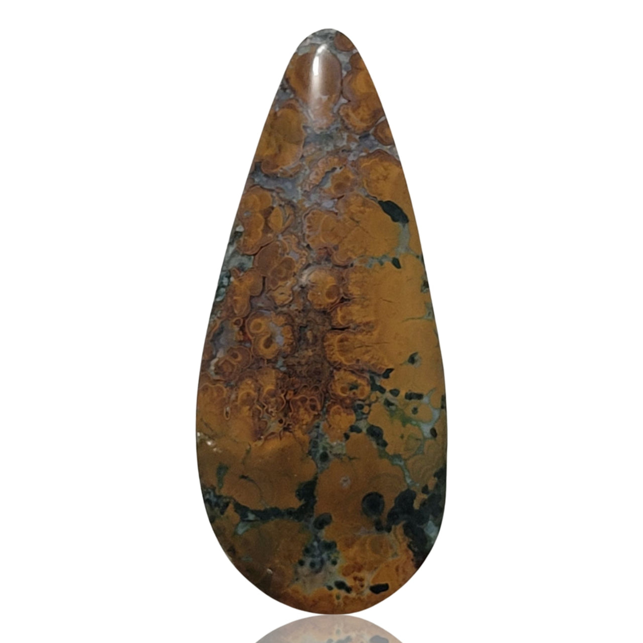 Natural Indonesian Paint Jasper Cabochon. Size is approx. 50x21mm