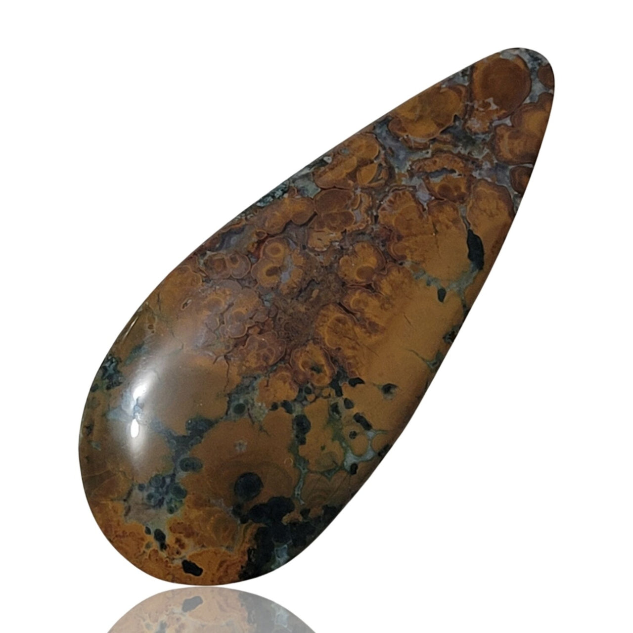 Natural Indonesian Paint Jasper Cabochon. Size is approx. 50x21mm