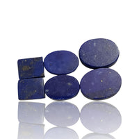 Thumbnail for 39Ct 3 pairs (6Pcs) Lapis Lazuli Cabochon Lot