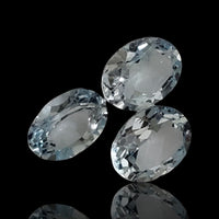 Thumbnail for 6Ct 3Pcs Natural Blue Topaz Faceted Lot. Size is 9x7mm each.