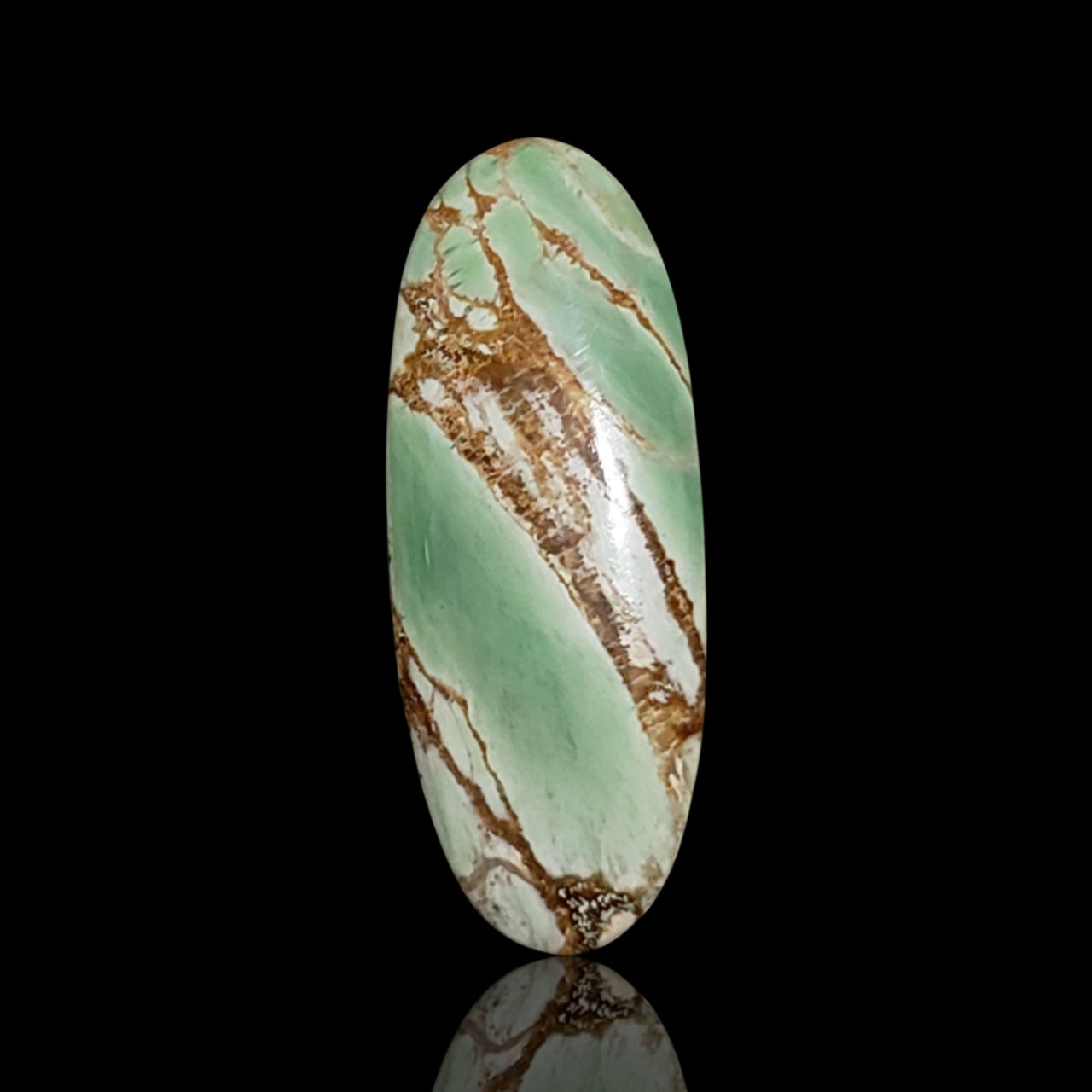 Natural FINE Variscite Cabochon. Size is approx. 31x12mm