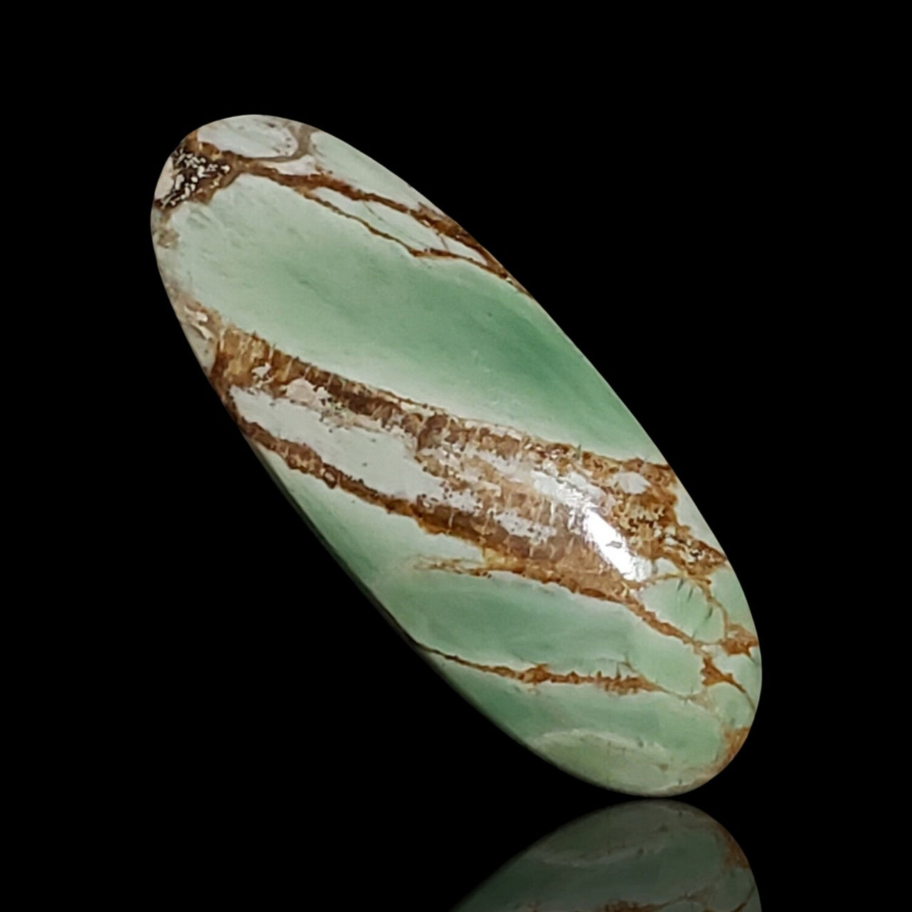 Natural FINE Variscite Cabochon. Size is approx. 31x12mm