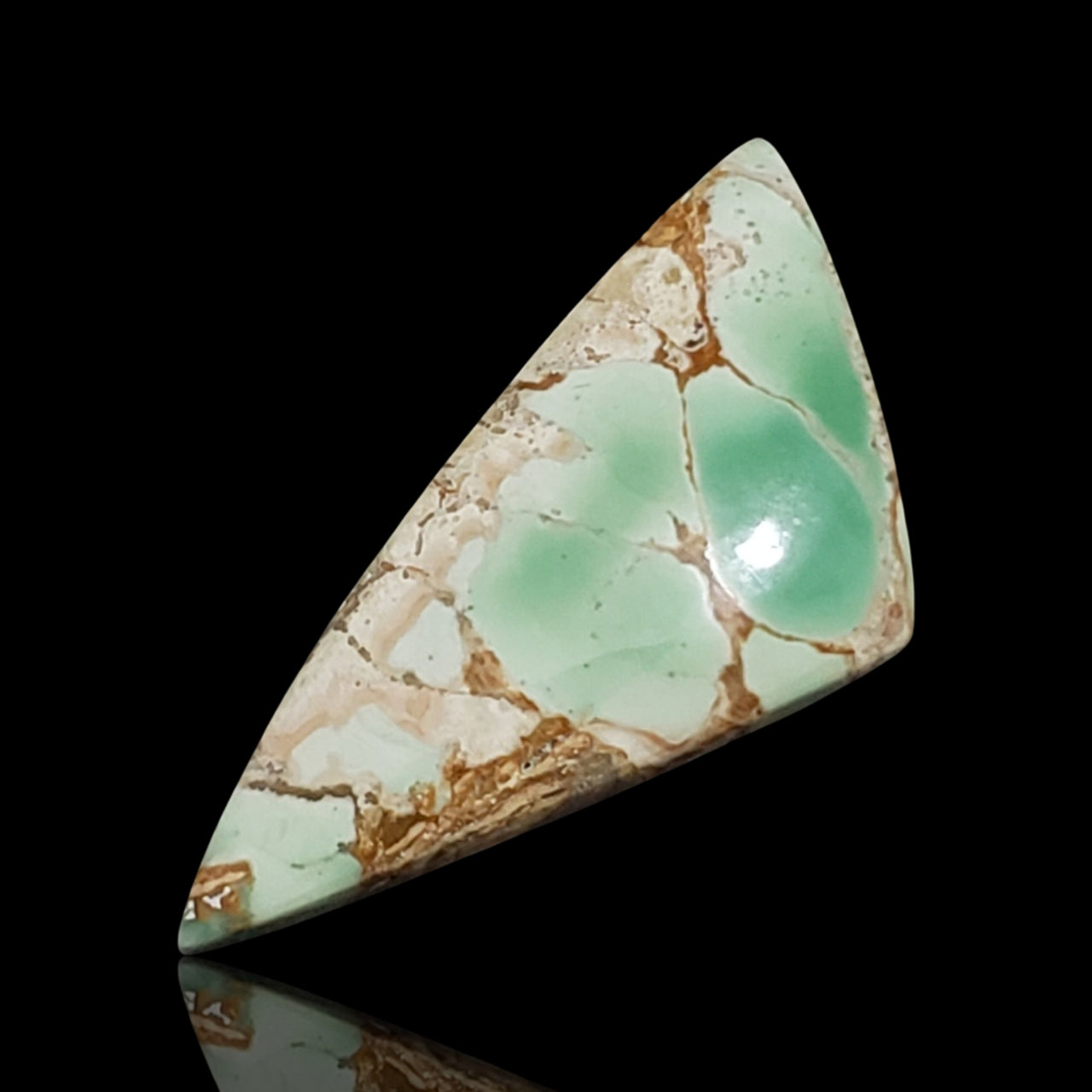 Natural FINE Variscite Cabochon. Size is approx. 35x17mm